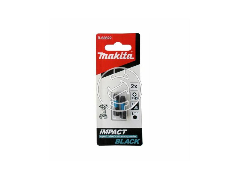 Makita Impact Black PH3 25 mm phillips behajtóbit 2 db