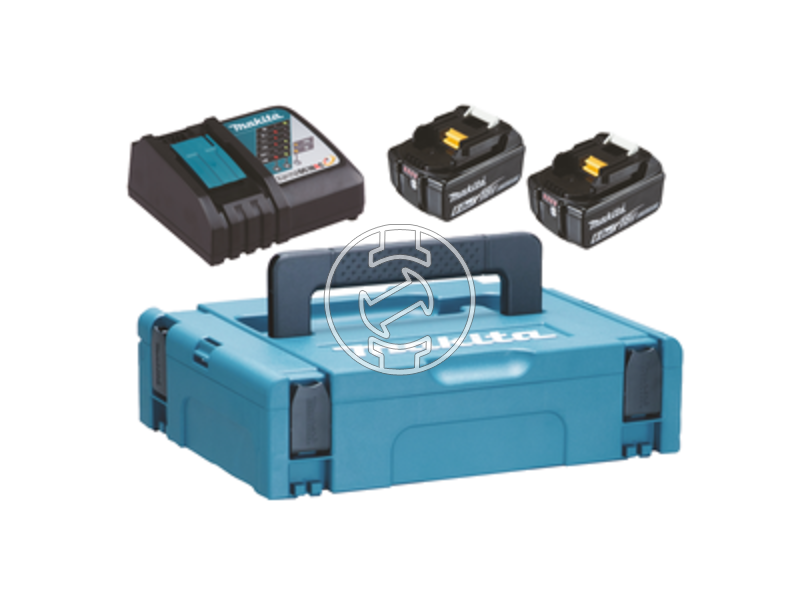 Makita akkumulátor és töltő szett 2xBL1860B+DC18RC+MakPac1-hez