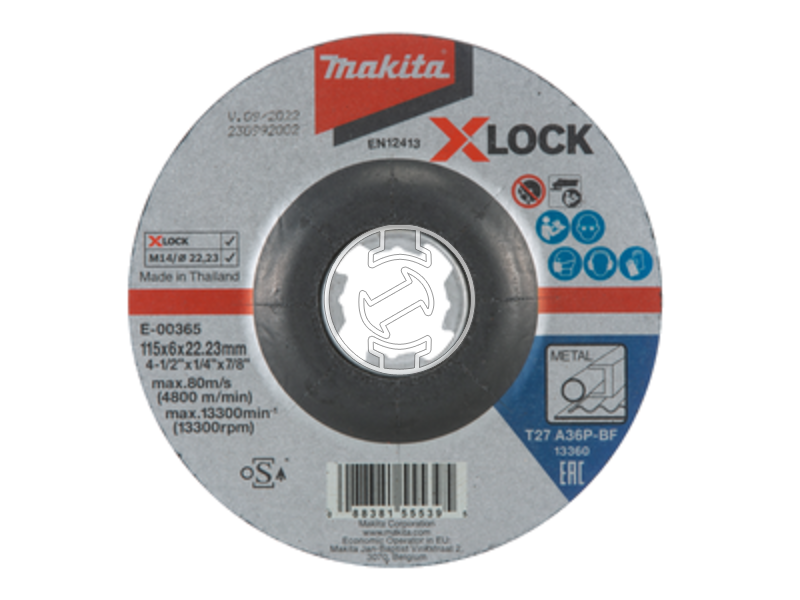 Makita X-Lock 115x6mm csiszolótárcsa