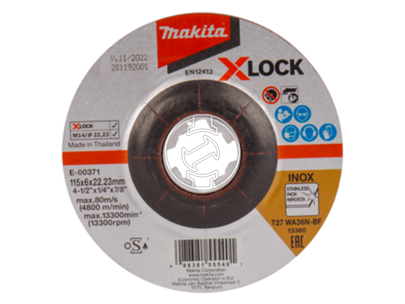 Makita X-Lock 115x6mm csiszolótárcsa