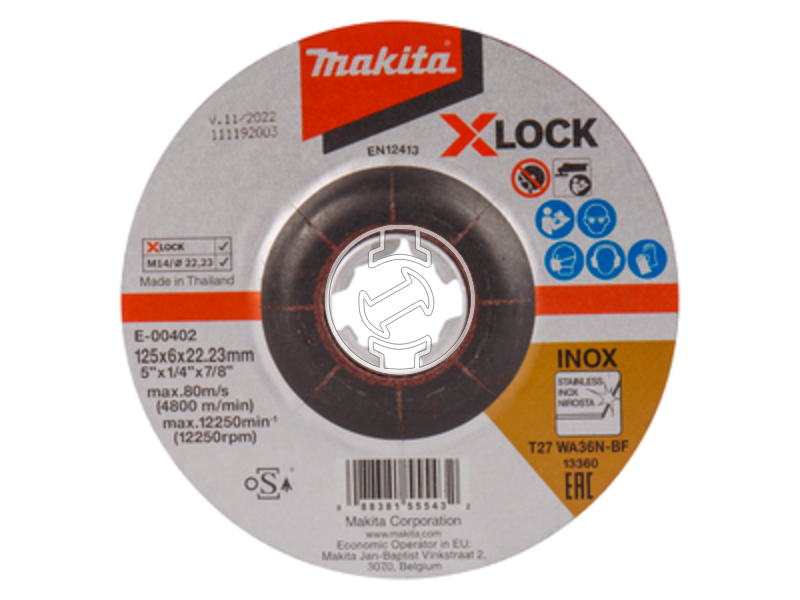 Makita X-Lock 125x6mm csiszolótárcsa
