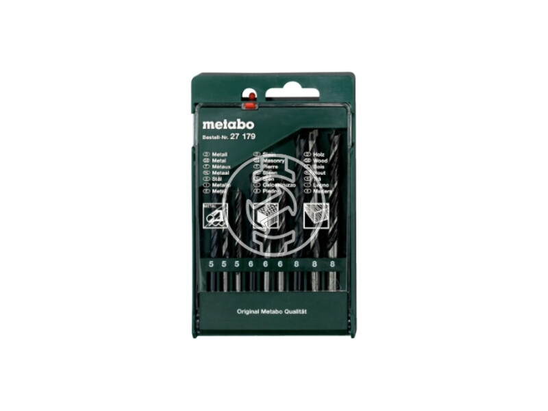 Metabo fa-, fém-, kőzetfúró készlet 9 db