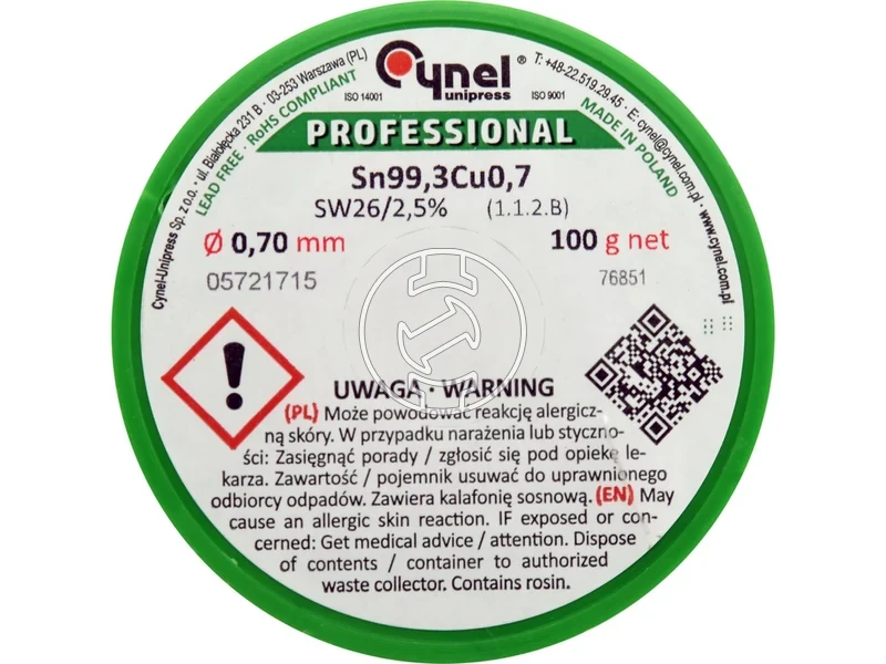 Kép: Cynel forrasztoon olommentes 07 mm 100 g.webp