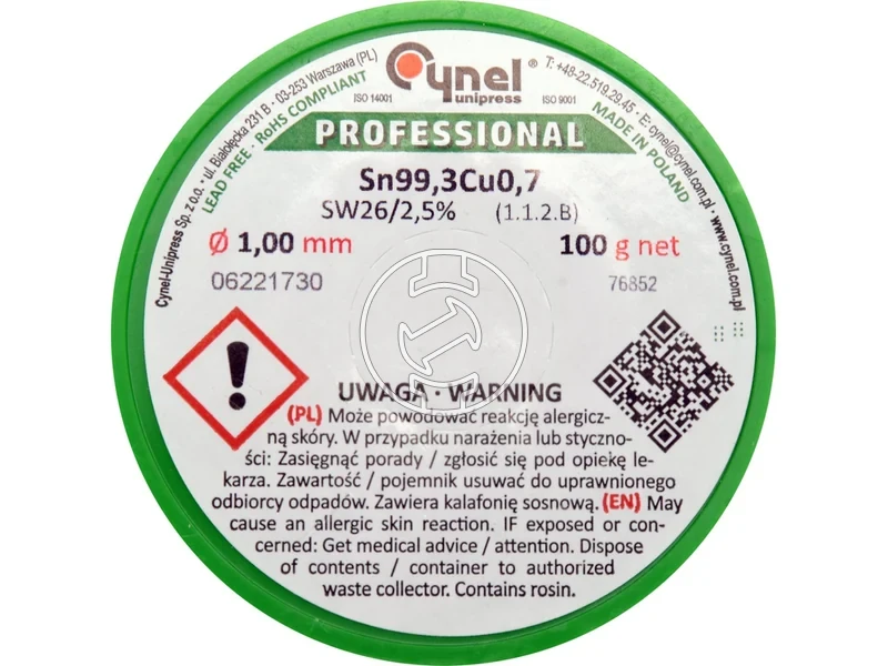 Kép: Cynel forrasztoon olommentes 1 mm 100 g.webp