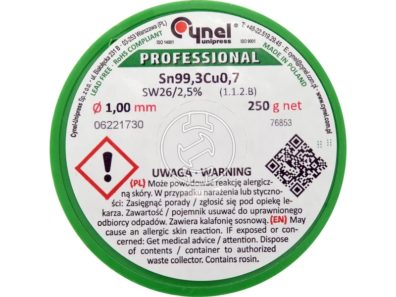 Kép: Cynel forrasztoon olommentes 1 mm 250 g.webp