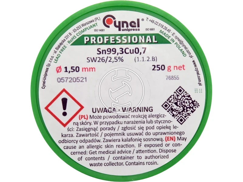 Kép: Cynel forrasztoon olommentes 15 mm 250 g.webp