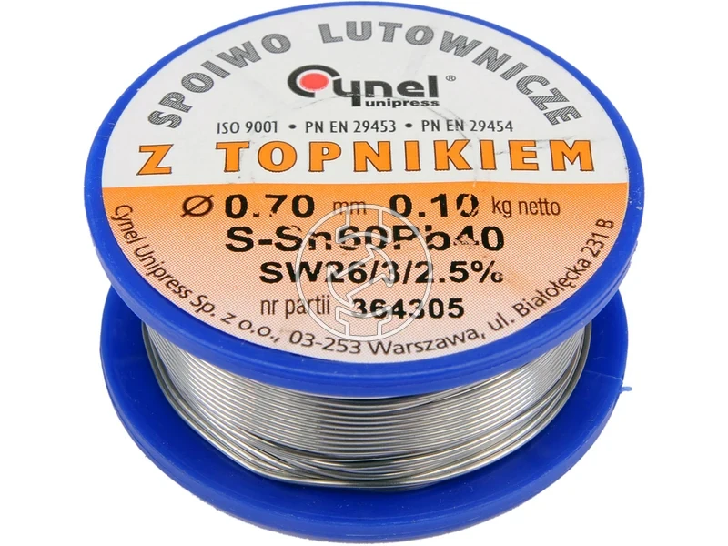 Kép: Cynel forrasztoon Sn60Pb40 07 mm 100 g.webp