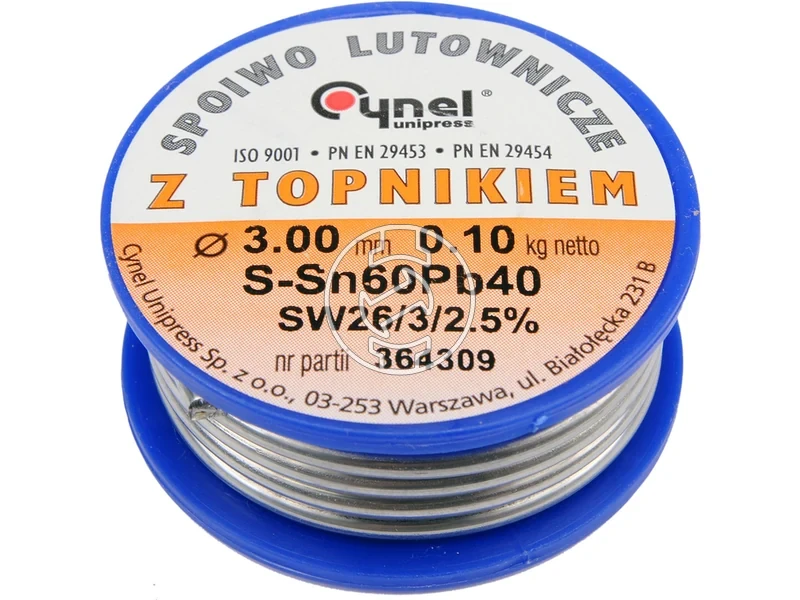 Kép: Cynel forrasztoon Sn60Pb40 30 mm 100 g.webp