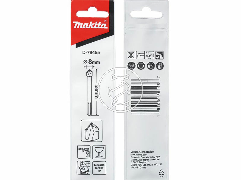 Makita Glass Drill Bit üvegfúró bitbefogással 8 x 58 mm