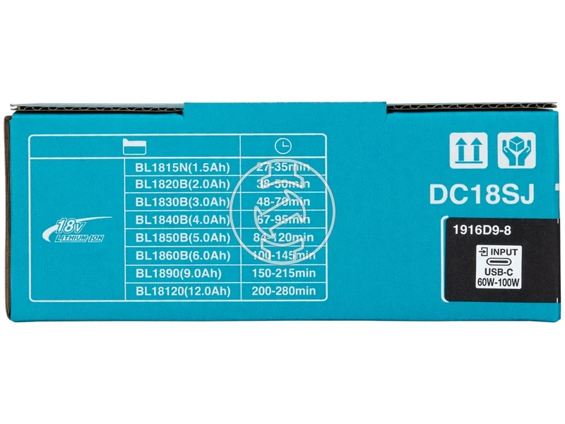 Kép: DC18SJ 144V-18V Li-ion LXT akkumulator tolto USB PD PD kabel.webp