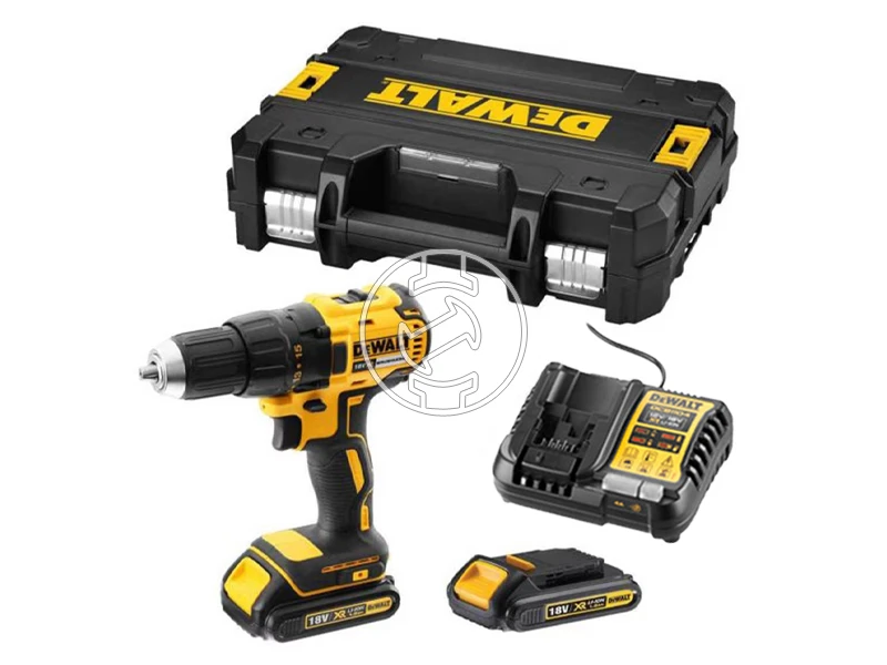 DeWalt DCD777S2K-QW akkus fúrócsavarozó tokmányos 18 V | 26 Nm/65 Nm | Szénkefementes | 2 x 1,5 Ah akku + töltő | Kofferben