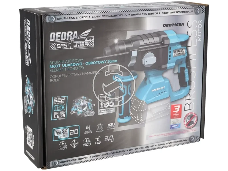 Kép: Dedra DED7148N Akkus furo-vesokalapacs 18V 20 J_8.webp