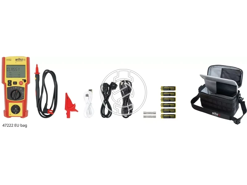 Kép: Device tester set PAT one with accessories EU in a bag.webp
