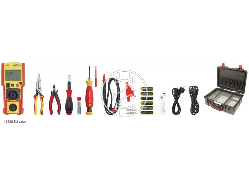 Kép: Device tester set PAT one with tools and accessories EU in a case.webp
