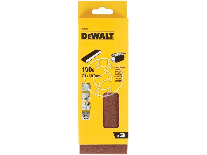 Kép: DeWalt 100G Vegtelenitett csiszoloszalag 75mm x 457mm 100G_2.webp