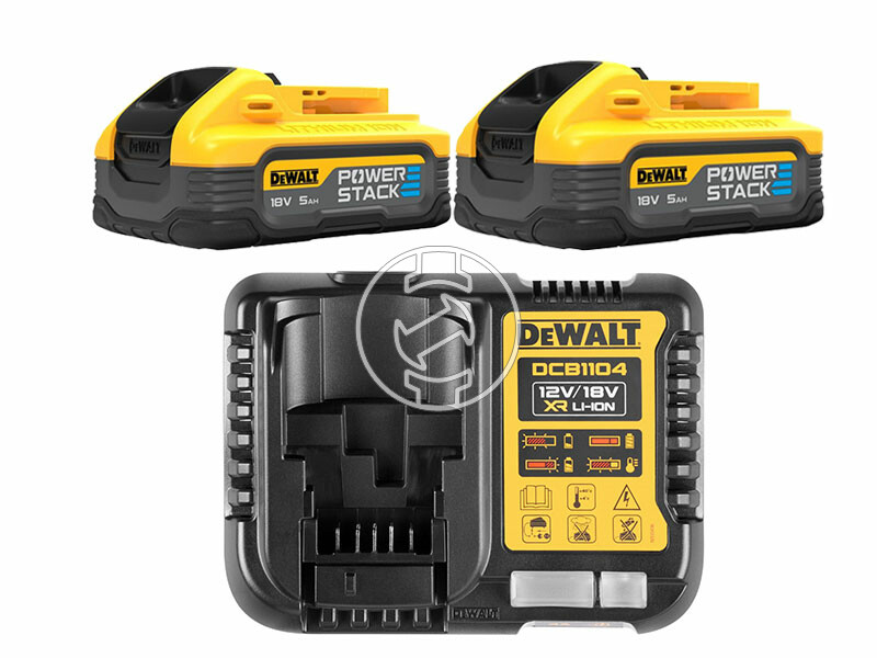DeWalt DCB1104H2-QW akkumulátor és töltő szett 2x5Ah
