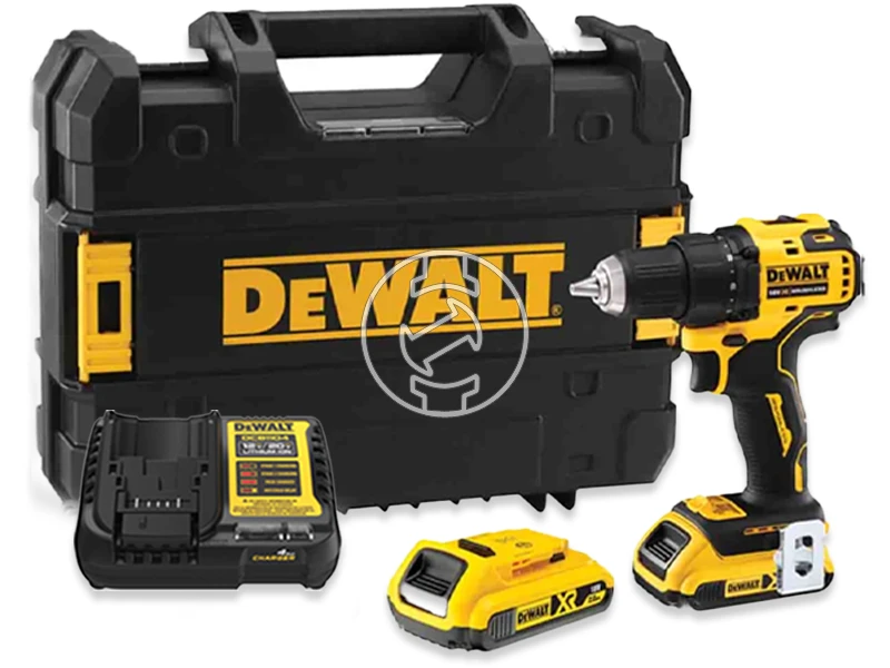 DeWalt DCD708L2T-QW akkus fúrócsavarozó tokmányos 18 V | 26 Nm/65 Nm | Szénkefementes | 2 x 3 Ah akku + töltő | TSTAK kofferben