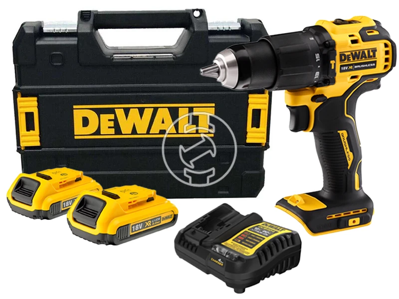 DeWalt DCD709D2T-QW akkus ütvefúró-csavarozó 18 V | 65 Nm | 0 - 13 mm | Szénkefementes | 2 x 2 Ah akku + töltő | TSTAK kofferben