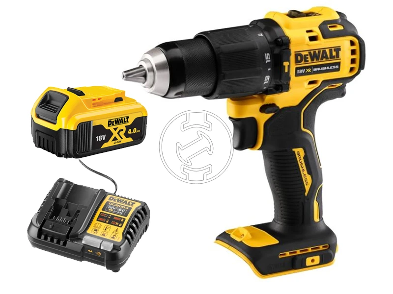 DeWalt DCD709M1-QW akkus ütvefúró-csavarozó 18 V | 65 Nm | 1,5 - 13 mm | Szénkefementes | 1 x 4 Ah akku + töltő | Kartondobozban