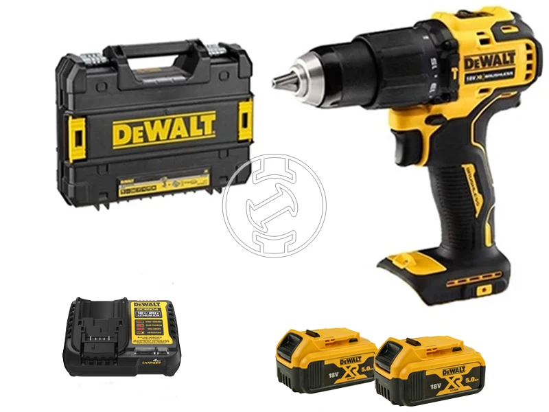 DeWalt DCD709P2T-QW akkus ütvefúró-csavarozó 18 V | 26 Nm/65 Nm | 1,5 - 13 mm | Szénkefementes | 2 x 5 Ah akku + töltő | TSTAK kofferben