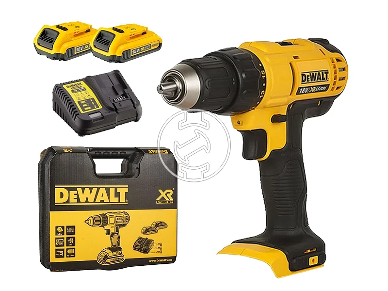 DeWalt DCD771D2-QW akkus ütvefúró-csavarozó 18 V | 24 Nm/42 Nm | 1,5 - 13 mm | Szénkefementes | 1 x 4 Ah akku + töltő | Kofferben