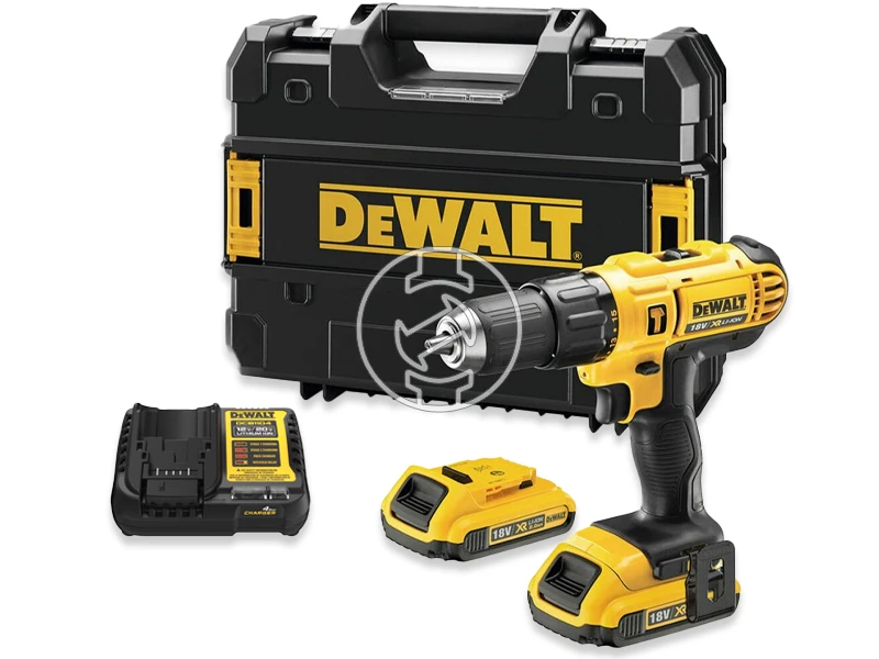 DeWalt DCD776D2T-QW akkus ütvefúró-csavarozó 18 V | 24 Nm/42 Nm | 1,5 - 13 mm | Szénkefés | 2 x 2 Ah akku + töltő | TSTAK kofferben