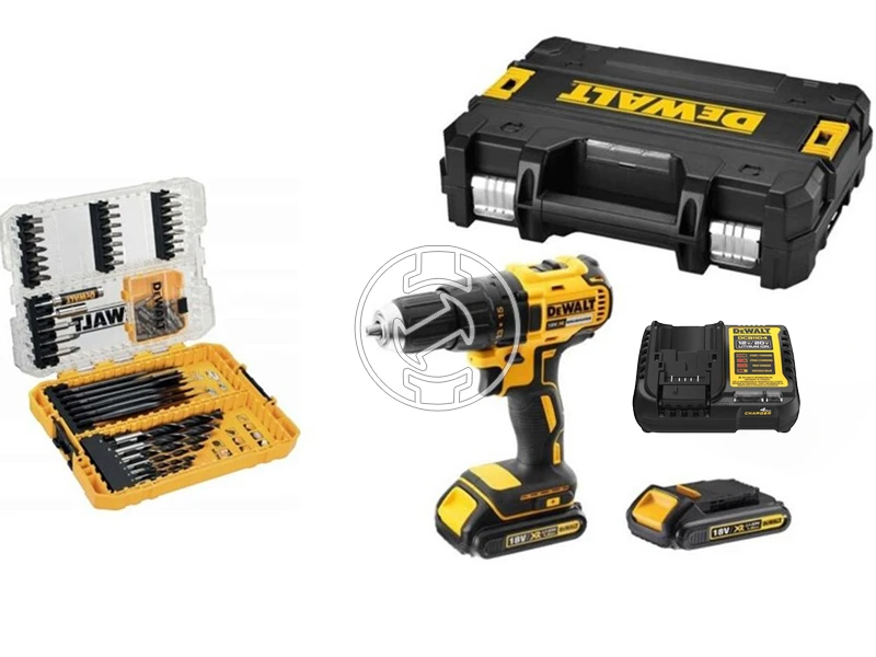 DeWalt DCD778S2K-QW akkus ütvefúró-csavarozó 18 V | 26 Nm/65 Nm | 1,5 - 13 mm | Szénkefementes | 2 x 1,5 Ah akku + töltő | TSTAK kofferben