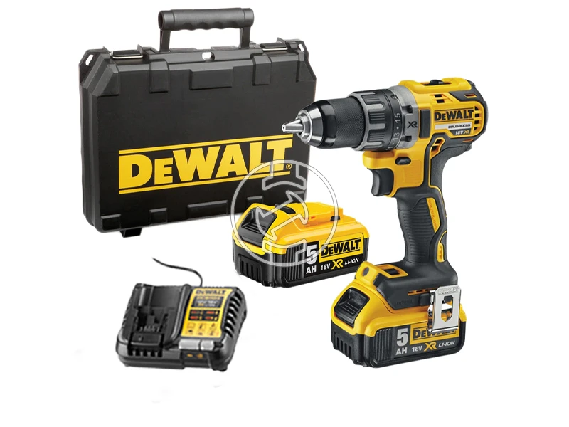 DeWalt DCD795D2-QW akkus ütvefúró-csavarozó 18 V | 23 Nm/60 Nm | 1,5 - 13 mm | Szénkefementes | 2 x 2 Ah akku + töltő | TSTAK kofferben