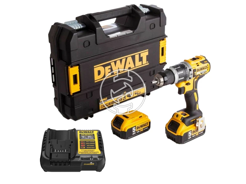 DeWalt DCD796P2-QW akkus ütvefúró-csavarozó 18 V | 27 Nm/70 Nm | 1,5 - 13 mm | Szénkefementes | 2 x 5 Ah akku + töltő | TSTAK kofferben