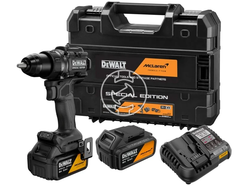 Kép: DeWalt DCD81MP2T-QW McLaren akkus furocsavarozo tokmanyos 2 x 5 Ah akku tolto_0.webp