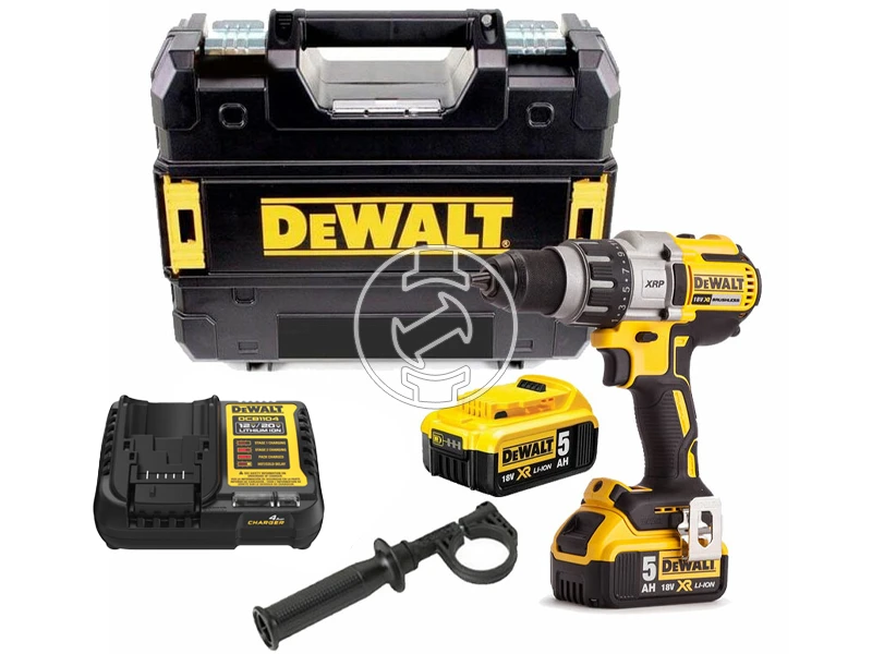 DeWalt DCD991P2-QW akkus fúrócsavarozó tokmányos 18 V | 95 Nm | Szénkefementes | 2 x 5 Ah akku + töltő | TSTAK kofferben
