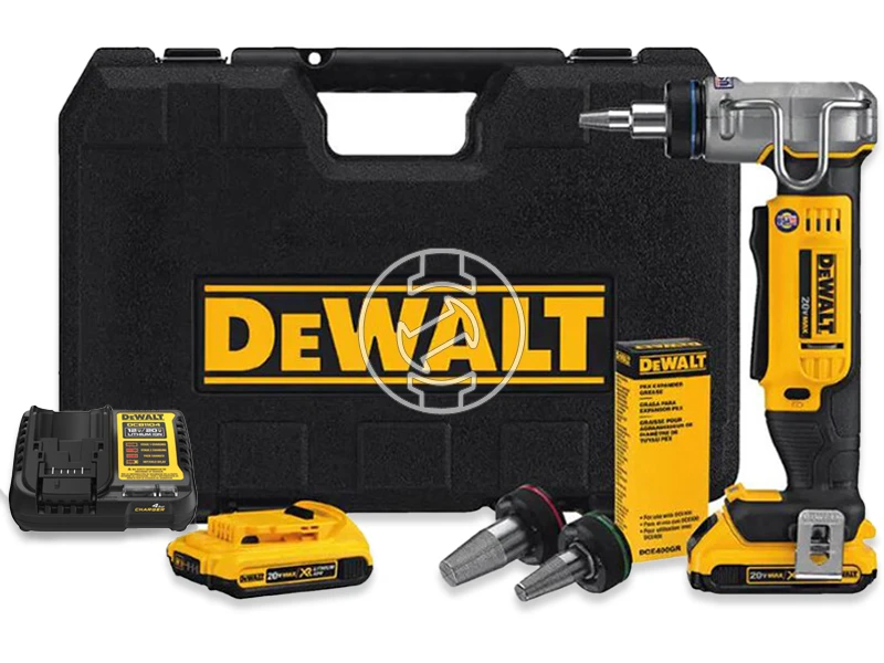 DeWalt DCE400D2-QW akkus csőtágító 18 V | 0 - 14,9 mm | Szénkefés | 2 x 2 Ah akku + töltő | Kofferben