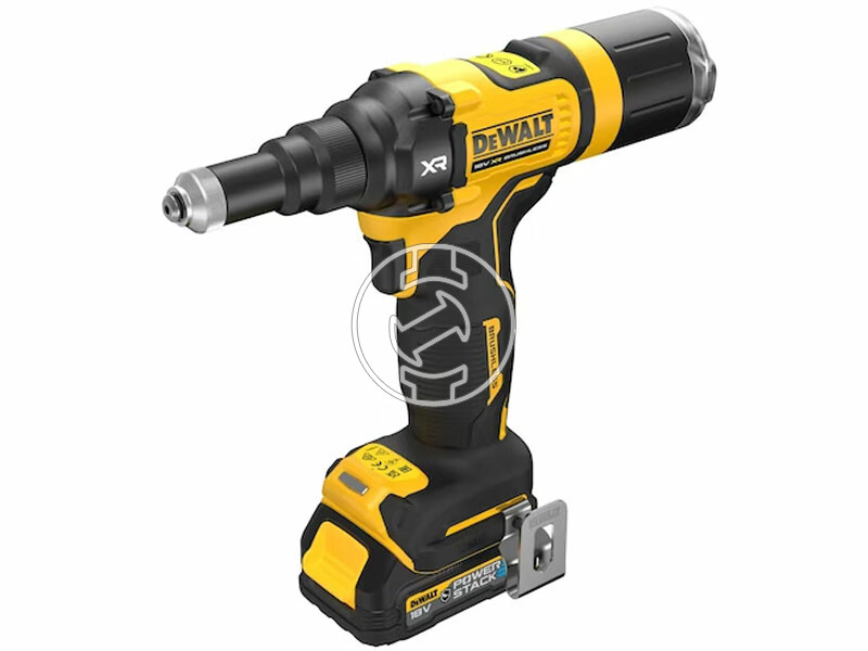 DeWalt DCF403E1GT-QW akkus popszegecselő + 1 x 1,7 Ah + DCB1102 + TSTAK 18 V XR
