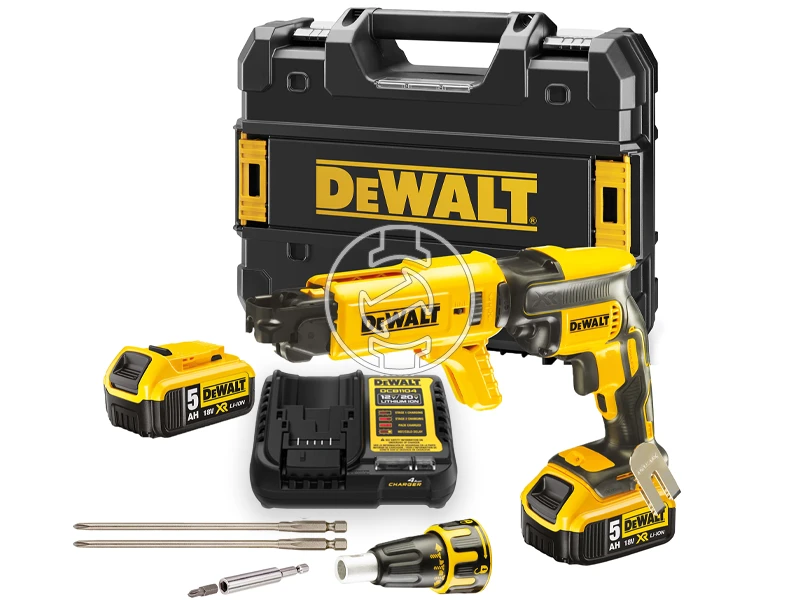 DeWalt DCF620P2K-QW akkus csavarbehajtó mélységütközővel 18 V | Szénkefementes | 2 x 5 Ah akku + töltő | TSTAK kofferben