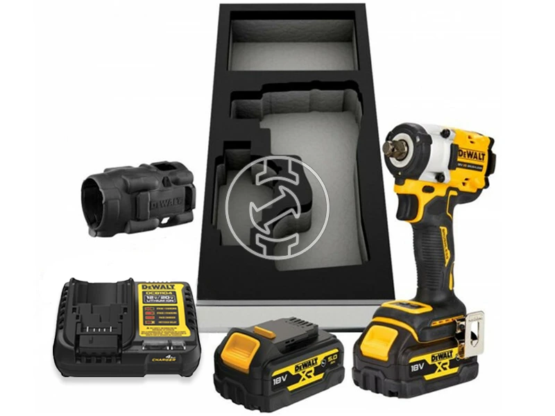 DeWalt DCF921P2G-QW akkus ütvecsavarozó 18 V | 406 Nm | 1/2 inch | Szénkefementes | 2 x 5 Ah akku + töltő | Kartondobozban
