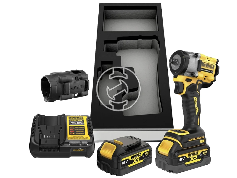 DeWalt DCF923P2G-QW akkus ütvecsavarozó 18 V | 366 Nm | 3/8 inch | Szénkefementes | 2 x 5 Ah akku + töltő | Kartondobozban