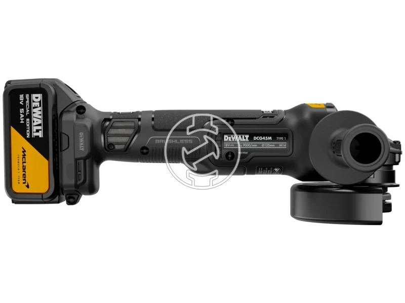 Kép: DeWalt DCG45MP2T-QW McLaren akkus sarokcsiszolo 125 mm 2 x 5 Ah akku tolto_3.webp