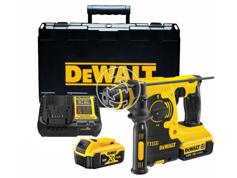 DeWalt DCH253M2-QW akkus fúró-vésőkalapács 18 V | 2,1 J | Betonban 24 mm | 3,1 kg | Szénkefés | 2 x 4 Ah akku + töltő | Kofferben