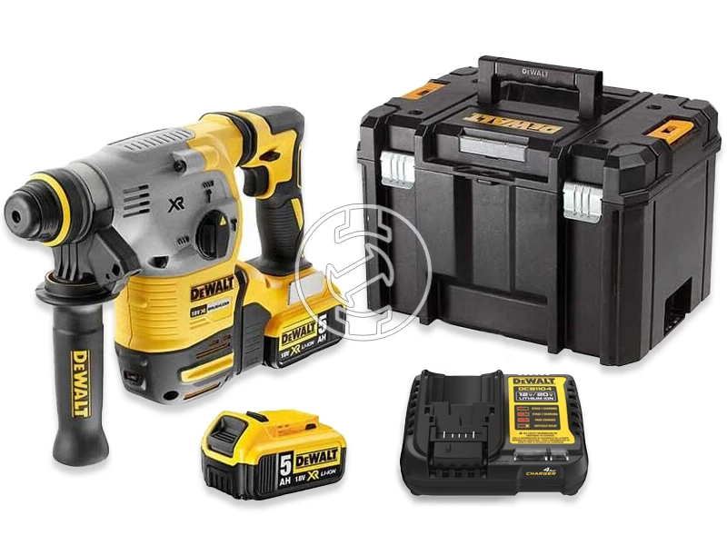 DeWalt DCH283P2-QW akkus fúró-vésőkalapács 18 V | 2,8 J | Betonban 26 mm | 4,2 kg | Szénkefementes | 2 x 5 Ah akku + töltő | TSTAK kofferben