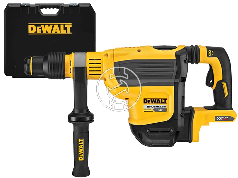 DeWalt DCH614N-XJ akkus fúró-vésőkalapács 54 V | 10,5 J | Betonban 45 mm | 6,8 kg | Szénkefementes | Akku és töltő nélkül | Kartondobozban