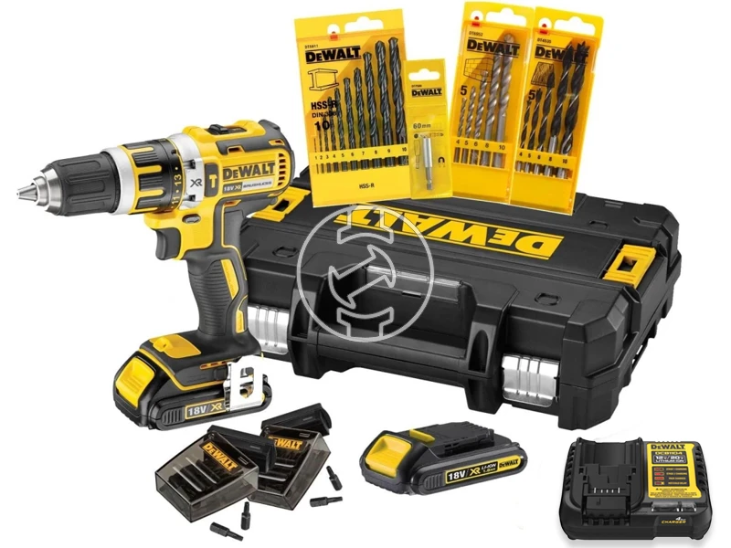 DeWalt DCK795S2T-QW akkus ütvefúró-csavarozó 18 V | 60 Nm | 1,5 - 13 mm | Szénkefementes | 2 x 1,5 Ah akku + töltő | TSTAK kofferben