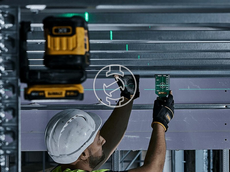 DeWalt DCLE34021D1-QW vonallézer 1x2Ah