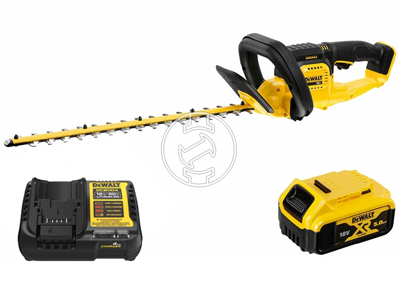 DeWalt DCMHT563P1-QW akkus sövényvágó 18 V | 550 mm | Szénkefés | 1 x 5 Ah akku + töltő