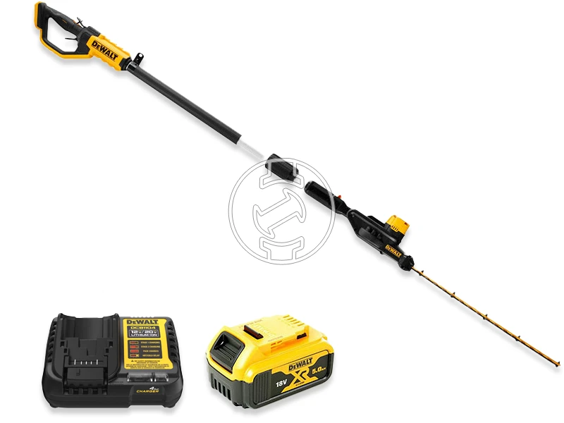 DeWalt DCMPH566P1-QW akkus magassági sövényvágó 18 V | 550 mm | Magasság 2150 mm | Szénkefés | 1 x 5 Ah akku + töltő