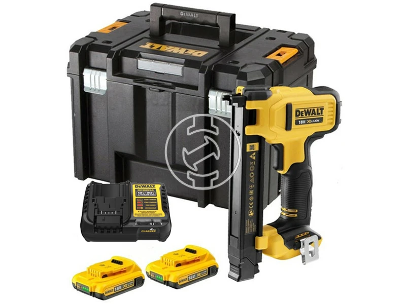DeWalt DCN701D2-QW akkus kábel kapcsozó 18 V | 0 - 25,4 mm | Kapocs szélesség 19 mm | Szénkefés | 2 x 2 Ah akku + töltő | TSTAK kofferben