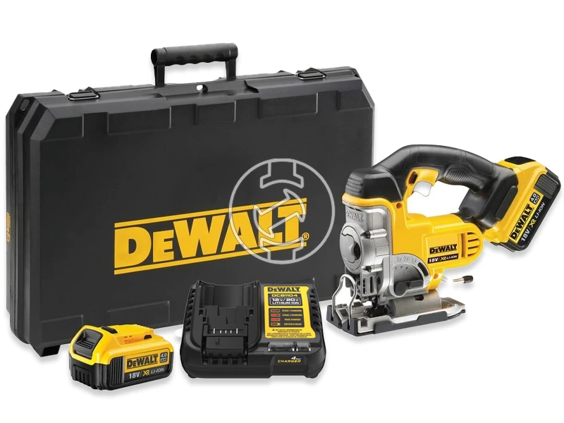 DeWalt DCS331M2-QW akkus dekopírfűrész 18 V | 135 mm | Szénkefés | 2 x 4 Ah akku + töltő | Kofferben