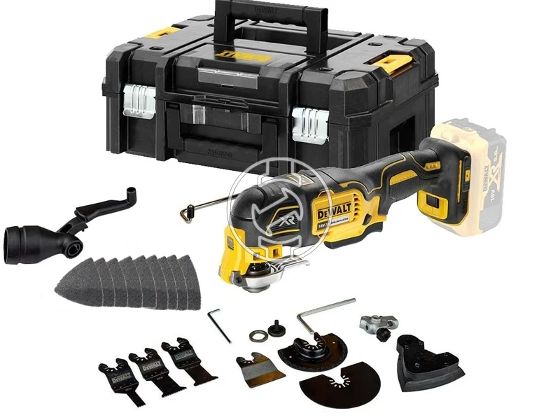 DeWalt DCS356NT-XJ akkus multifunkciós gép rezgő 18 V | 0 - 20000 1/min | 1,6 ° | Szénkefementes | Akku és töltő nélkül | TSTAK kofferben