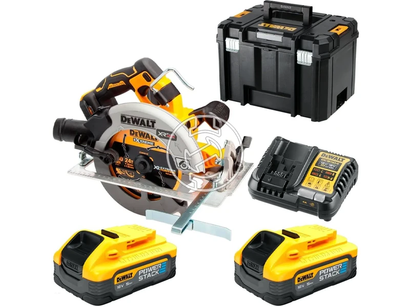 DeWalt DCS373M2-QW akkus fémvágó körfűrész 18 V | 140 mm | Vágási mélység 43 mm | Szénkefés | 2 x 4 Ah akku + töltő | Kofferben