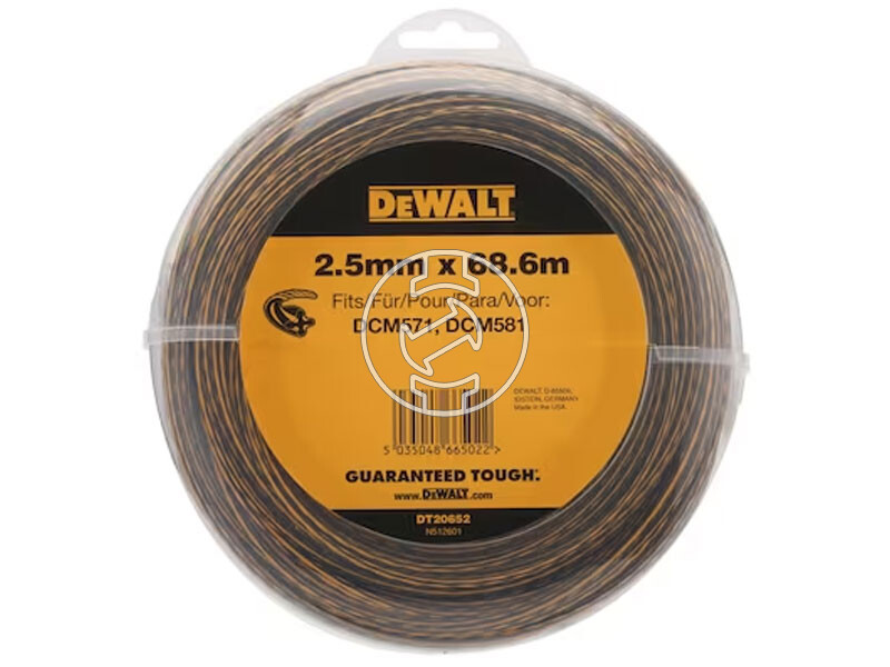 DeWalt DT20652 csavart damil fűkaszához 2,5 mm x 68,6 m