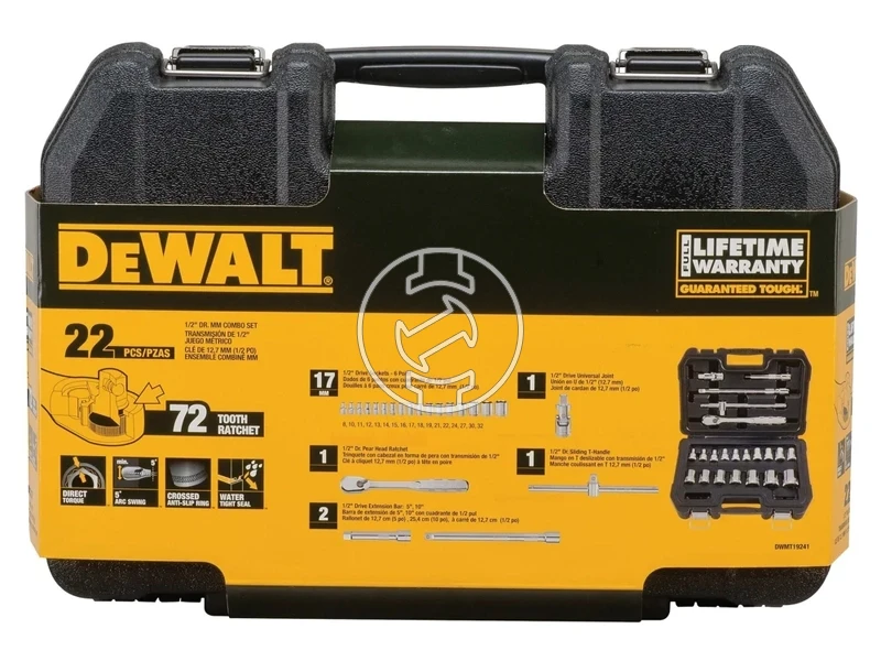 DeWalt dugókulcs készlet 1/2 inch 22 db